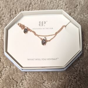Elegant Rose Gold Necklace with Crystal Accents